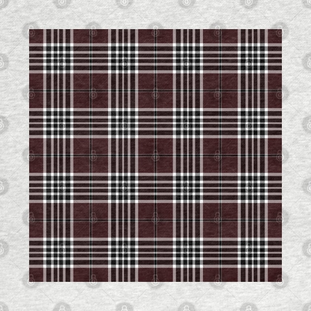 Brown and White Tartan Plaid Pattern by teezeedy